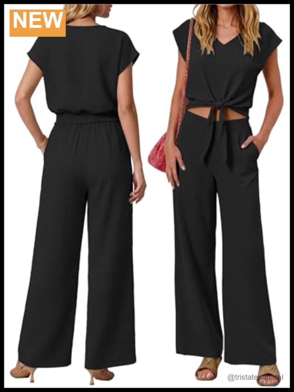 Women's 2-Piece Tank Top & Pant Set 100% Polyester Sleeveless Vacation Lounge